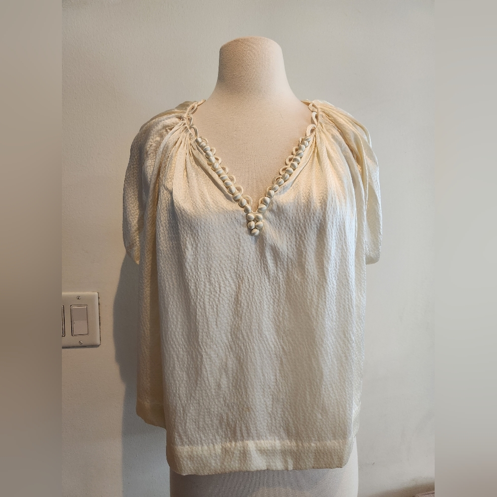 3.1 Phillip Lim White Silk Blouse, US Size 4